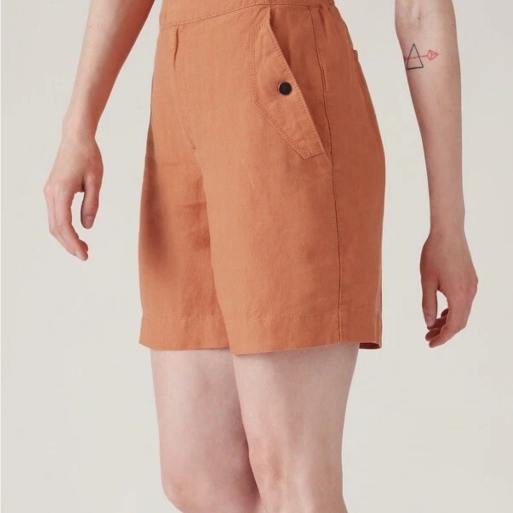 Athleta Voyager linen Women's Shorts - sunbaked clay / orange Never worn Newish